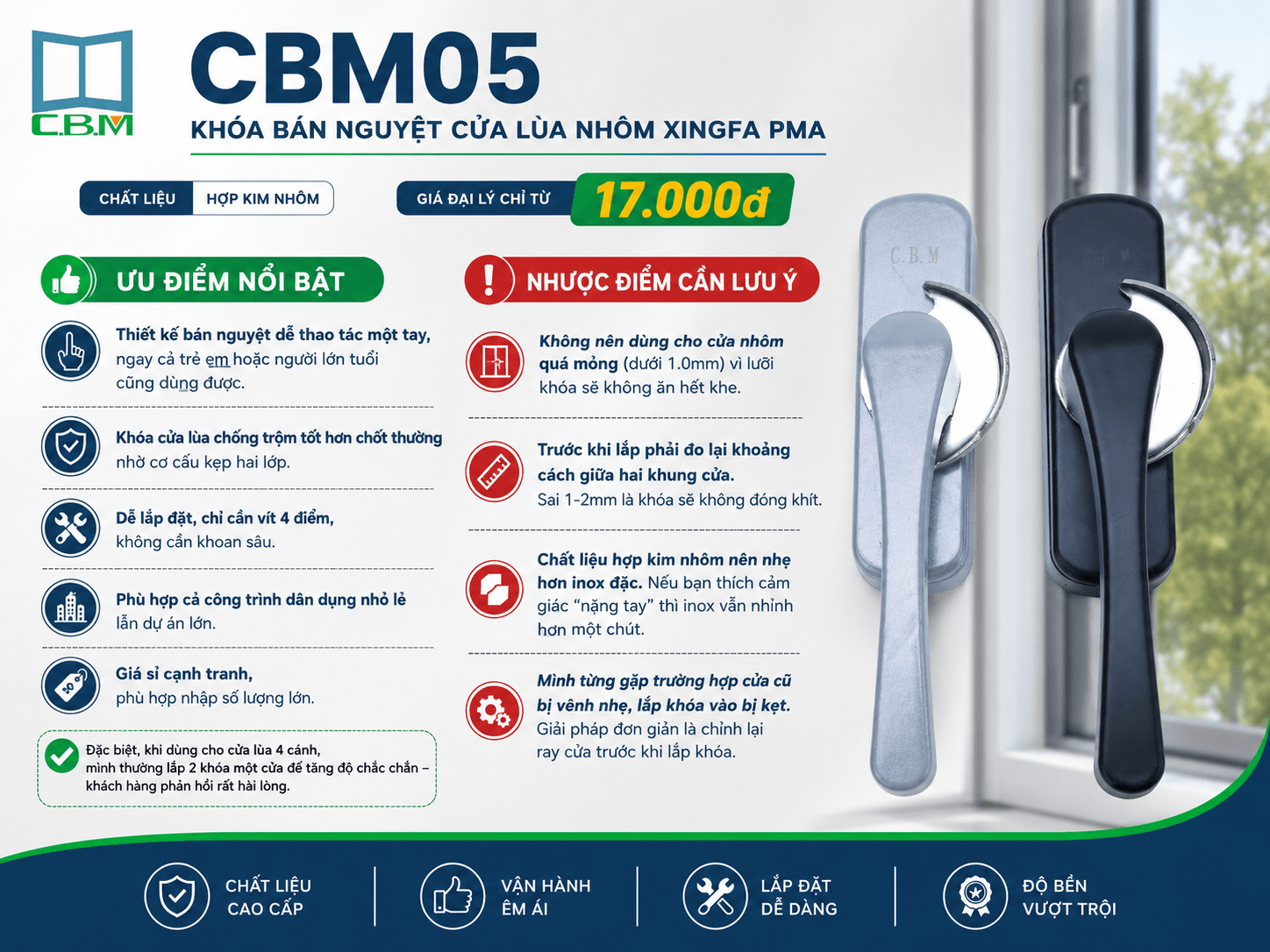 Ưu & Nhược điểm khoá bán nguyệt