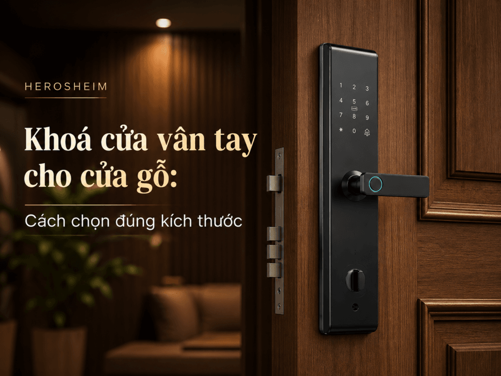 Khoá cửa vân tay cho cửa gỗ: Cách chọn đúng kích thước