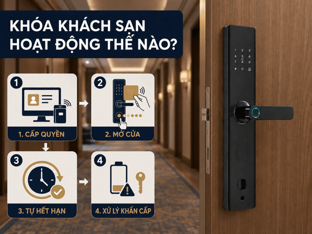 Khóa khách sạn hoạt động như thế nào?