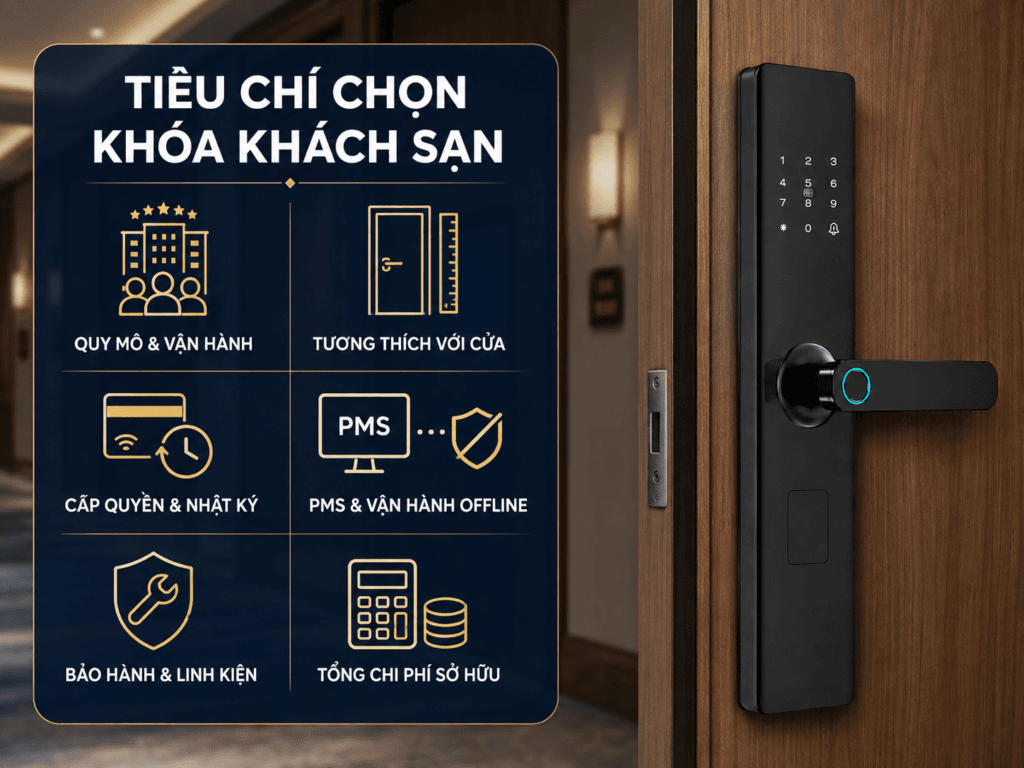 Tiêu chí chọn khóa cửa thông minh cho khách sạn